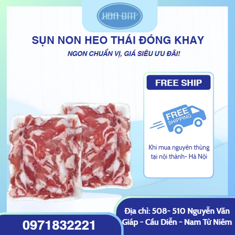 Sụn non heo thái đóng khay hút chân không 1kg