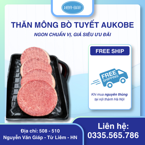 Thăn Mông Bò Tuyết Aukobe - Thịt Mềm, Vân Mỡ Đẹp