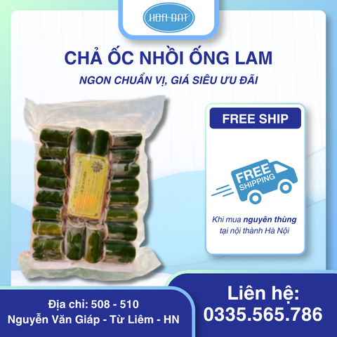CHẢ ỐC NHỒI ỐNG LAM - KHAY 500GR
