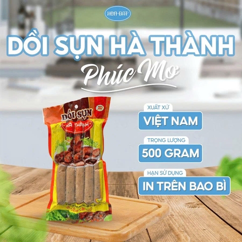 Dồi sụn Hà Thành gói 500g (10 cây) hiệu Phúc Mơ