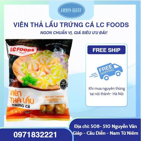 Viên thả lẩu trứng cá LC foods gói 500g