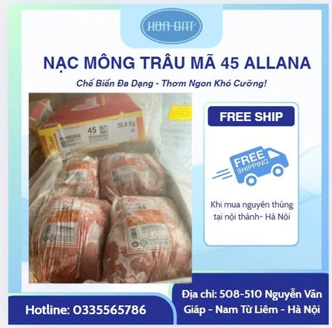 THỊT MÔNG TRÂU ẤN ĐỘ 45 ALLANA 20Kg