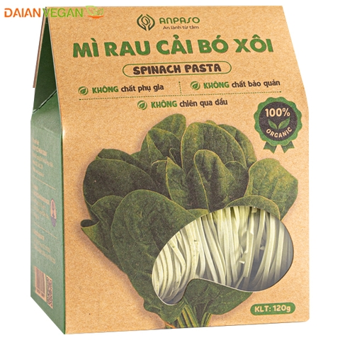 Mì Rau Cải Bó Xôi Organic Anpaso 120g