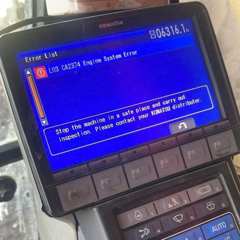 Mã lỗi L03 CA2374 trên Komatsu PC200-10 và HB205-2