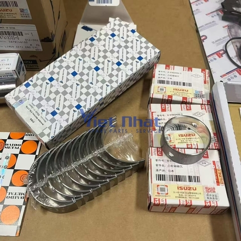 Bạc biên và bạc cổ Isuzu 4JG1, phụ tùng đại tu động cơ ZX60 ZX70 ZX75, hàng ISP Isuzu chất lượng cao.