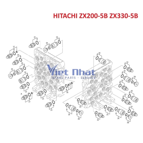 Hộp nhôm ZX200-5B ZX330-5B Hitachi/ Japan