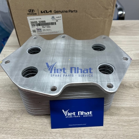 Bộ sinh hàn dầu D6GA 26420-52000 mặt bích 4 cửa cho Hyundai R140 R300
