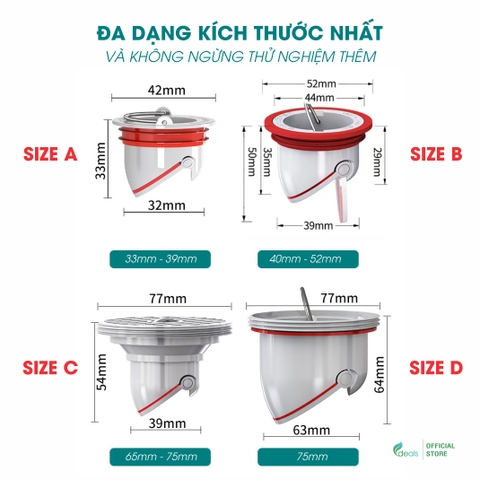 Cách chọn nắp ngăn mùi thoát sàn đúng size