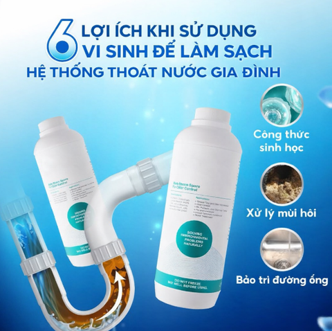 6 lợi ích khi sử dụng vi sinh để làm sạch hệ thống thoát nước gia đình