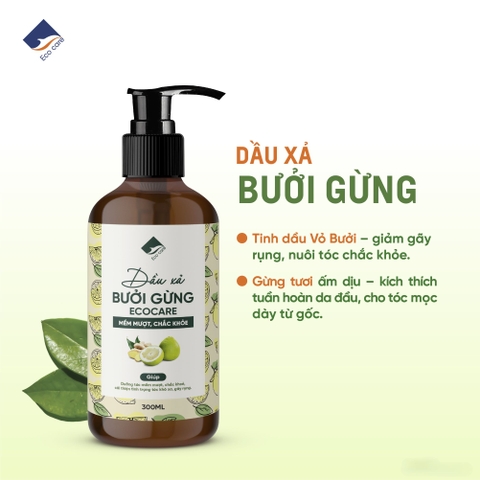 Dầu gội xả Bồ kết Bưởi non Thảo mộc TrueOrganic Ecocare- Kích mọc tóc Chăm sóc chuyên sâu
