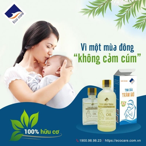 Tinh Dầu Tràm Gió Chống Cảm Cúm ECOCARE - Chai 30ml & 100ml