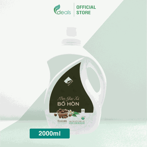 Nước giặt xả hữu cơ Bồ Hòn tinh dầu Hoa Bưởi ECOCARE 2 lít