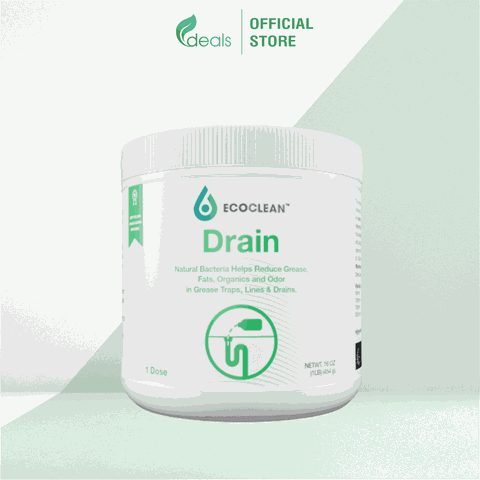 EcoClean DRAIN (KPT CHEM) - Vi Sinh Xử Lý Dầu Mỡ Đường Ống - Hộp 0,5 Kg
