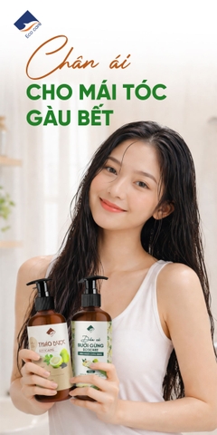 Dầu gội xả Bồ kết Bưởi non Thảo mộc TrueOrganic Ecocare- Kích mọc tóc Chăm sóc chuyên sâu