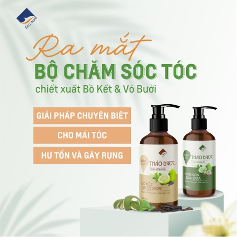 Dầu gội Dầu xả Thảo Dược True Organic Ecocare chăm sóc tóc chuyên sâu