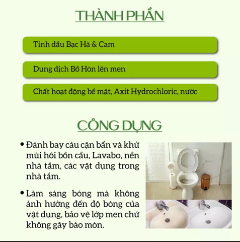 Nước tẩy rửa bồn cầu enzym bồ hòn & Tinh dầu Ecocare - Chai 900ml