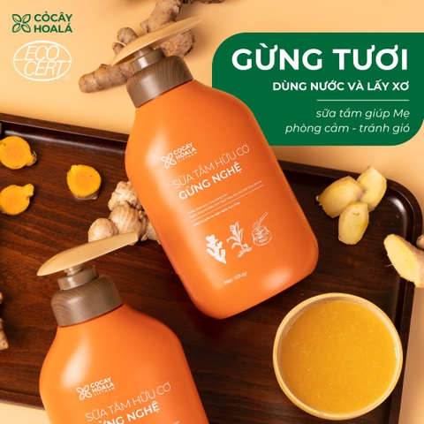 Sữa tắm hữu cơ Gừng Nghệ 500g - Cỏ Cây Hoa Lá