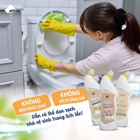 Nước tẩy rửa bồn cầu enzym bồ hòn & Tinh dầu Ecocare - Chai 900ml