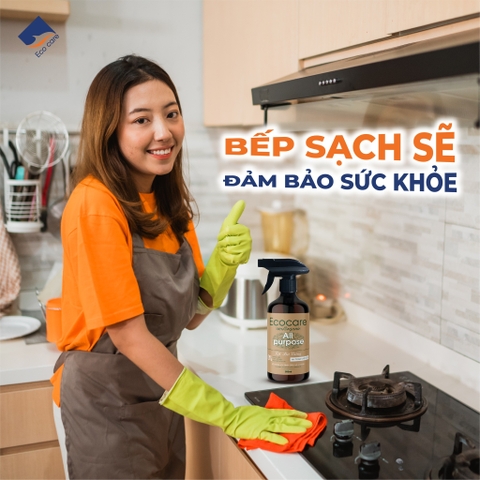 Xịt Chùi Rửa Đa Năng Bồ Hòn Hữu Cơ ECOCARE 500ml - Diệt khuẩn, sạch mảng bám, an toàn trẻ nhỏ