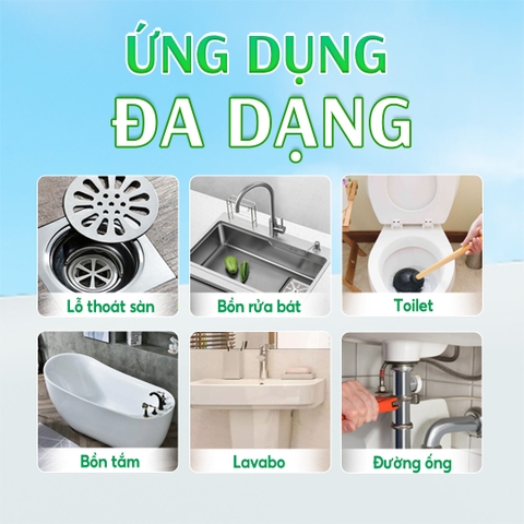 Bột Thông Cống Tức Thời EcoSock - Hộp 500g - Nhanh chóng và An toàn