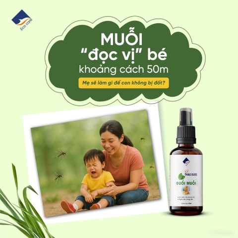 Xịt Thảo Mộc Chống Muỗi Đốt Ecocare (Xịt Body), Ngăn Côn Trùng Cắn 50ml