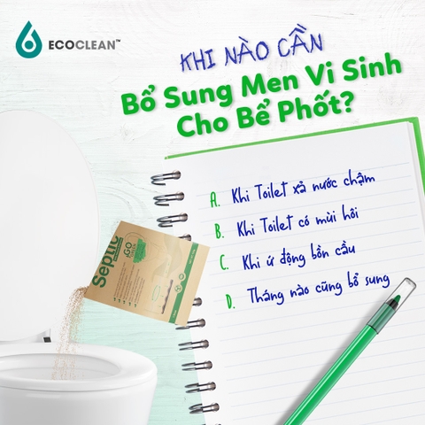 EcoClean SEPTIC - Men Vi Sinh USA Xử Lý Hầm Cầu Bể Phốt - Gói 100g