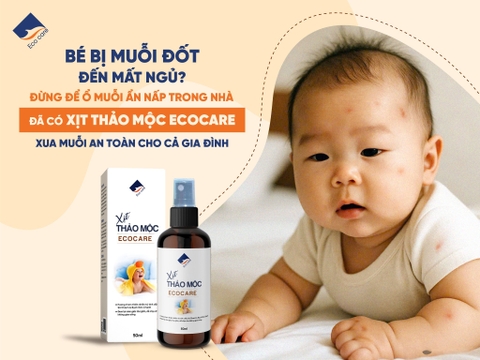 Xịt Thảo Mộc Chống Muỗi Đốt Ecocare (Xịt Body), Ngăn Côn Trùng Cắn 50ml