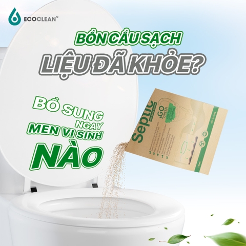 EcoClean SEPTIC - Men Vi Sinh USA Xử Lý Hầm Cầu Bể Phốt - Gói 100g