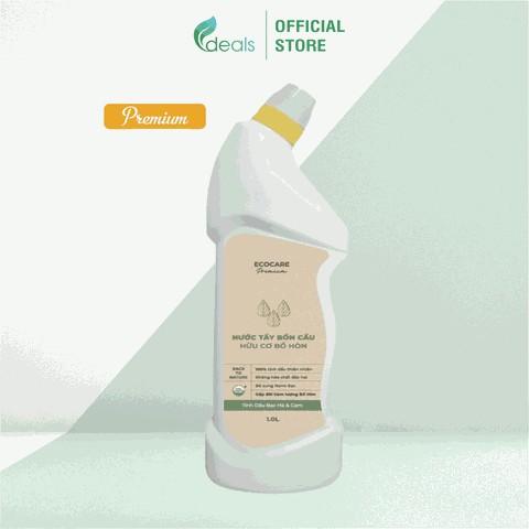 [Premium] Nước tẩy rửa bồn cầu cao cấp Ecocare tinh dầu Bạc Hà & Cam 1L
