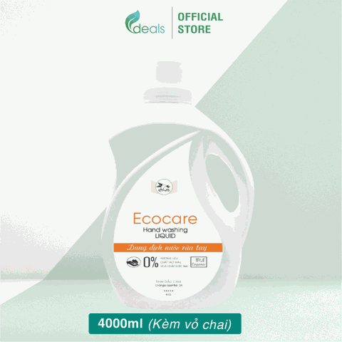 Nước Rửa Tay Bồ Hòn Hữu Cơ ECOCARE 4 lít