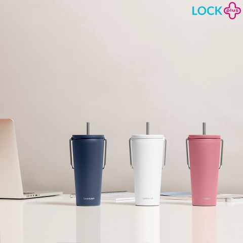 Bình giữ nhiệt có ống hút Lock&Lock Bucket Tumbler with Straw LHC4268 (540ml)