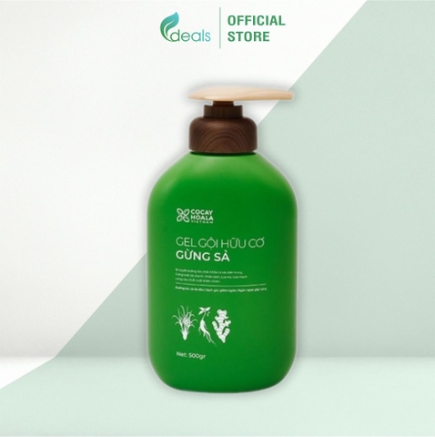 Gel gội hữu cơ Gừng Sả 500g Cỏ Cây Hoa Lá