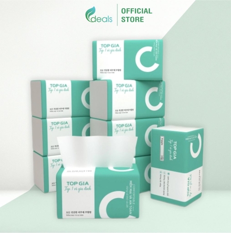 Giấy rút lụa TOPGIA 400 tờ 4 lớp siêu dai - Loại chữ C