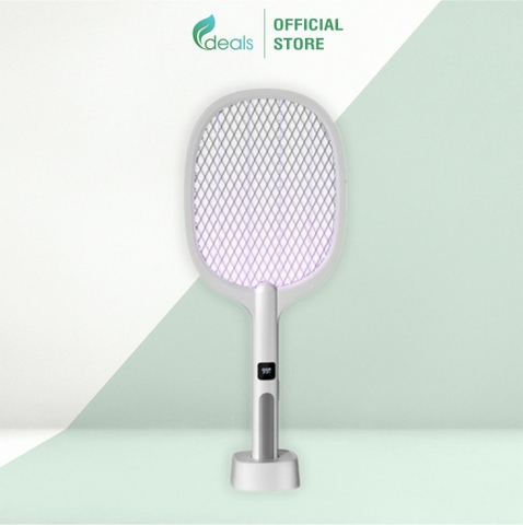Vợt muỗi điện kiêm đèn bắt côn trùng cao cấp Ecodeals - Pin 1200mAh, màn hình LED