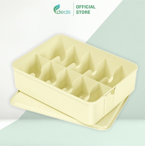 Khay đựng đồ lót, tất vớ, đồ dùng đa năng có nắp đậy Ecodeals - 10 ngăn