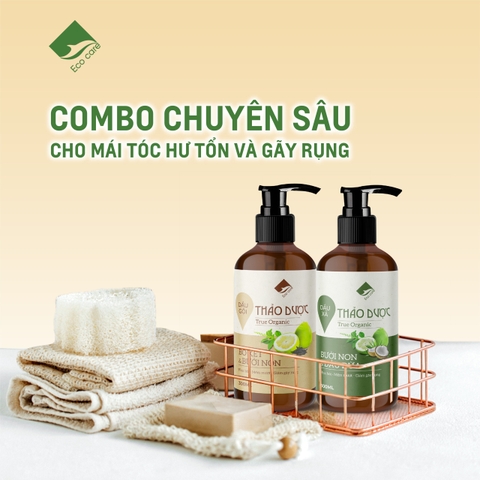 Dầu gội Dầu xả Thảo Dược True Organic Ecocare chăm sóc tóc chuyên sâu