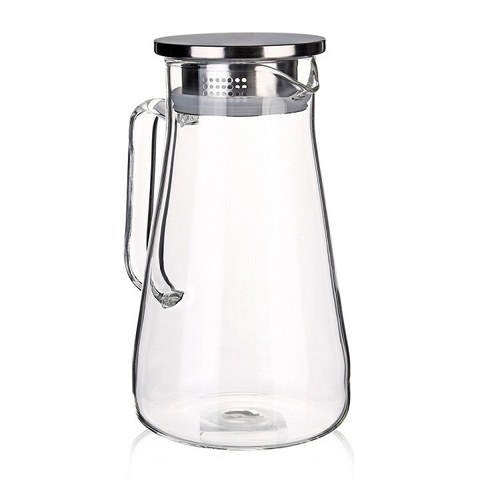 Bình thủy tinh cao cấp chịu nhiệt 1.4L DELI - Lõi lọc trà bằng thép không gỉ