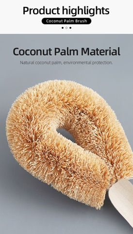 Bàn Chải Rửa Xoong Nồi Xơ Dừa Tự Nhiên ECODEALS