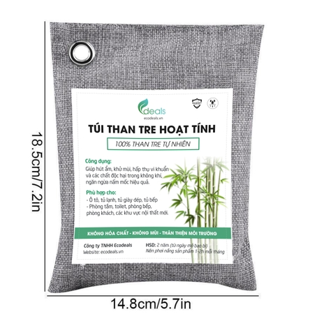 Than Tre Hoạt Tính Hút Mùi, Chống Nấm Mốc, Vi Khuẩn ECODEALS