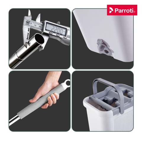 Cây lau nhà tự vắt thông minh, chổi lau nhà 360 độ, lau sạch khô nhanh – Parroti ProMAX PX01