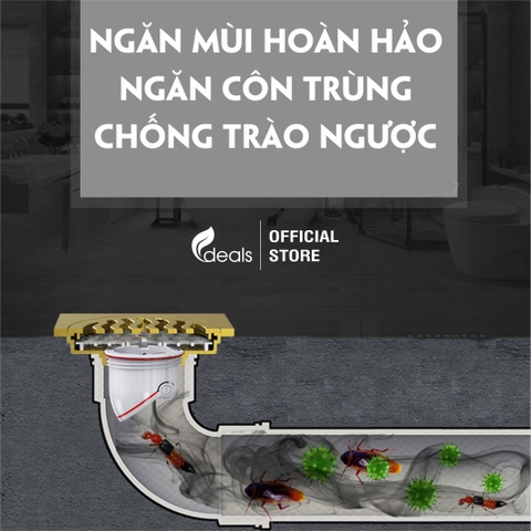 Nắp Ngăn Mùi Thoát Sàn, Chống Trào Ngược ECODEALS loại cao cấp