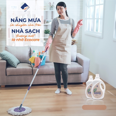 Nước Lau Sàn Bồ Hòn Hữu Cơ Ecocare 1 Lít - Diệt khuẩn, đuổi muỗi, chống trơn trượt