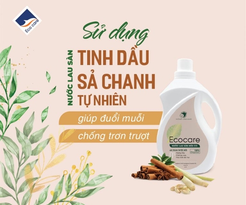Nước Lau Sàn Bồ Hòn Hữu Cơ Ecocare 1 Lít - Diệt khuẩn, đuổi muỗi, chống trơn trượt