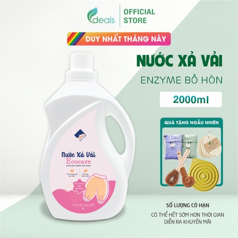 Nước Xả Vải Thuần Chay Hữu Cơ ECOCARE 2L - PH cân bằng, an toàn trẻ nhỏ