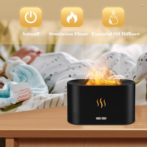 Máy khuếch tán tinh dầu mô phỏng lửa hồng Ecodeals
