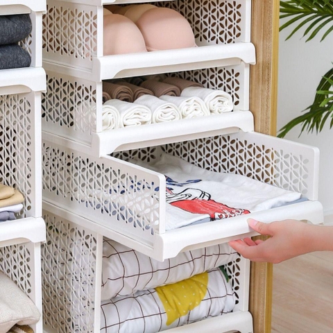 Khay trượt đựng quần áo, đồ dùng đa năng nhiều tầng Ecodeals - Khay thấp