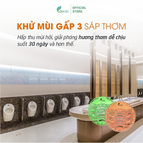 Tấm Lót Khử Mùi Bồn Tiểu ECODEALS Wave Fresher