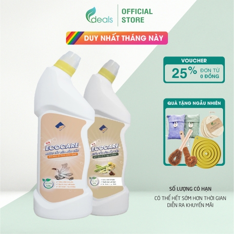 Nước tẩy rửa bồn cầu enzym bồ hòn & Tinh dầu Ecocare - Chai 900ml