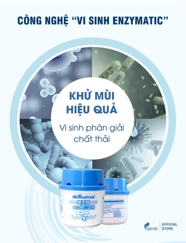 Vi sinh Tẩy Ố, Diệt Khuẩn, Chống tắc nghẽn bồn cầu Bio Enzymatic