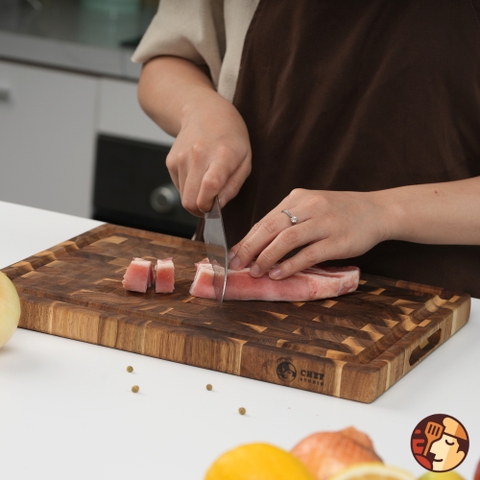 Thớt gỗ keo (Acacia) Chef Studio chữ nhật size 25x35x3.5cm